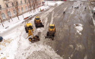 Уборка снега: взгляд с высоты