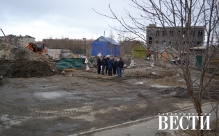 Лужа по маршруту движения