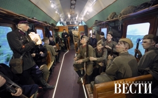 Поезд Победы прибыл в Мурманск