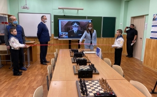 В Североморском кадетском корпусе открылся шахматный клуб